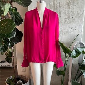 Elie Tahari Vibrant Pink Blouse